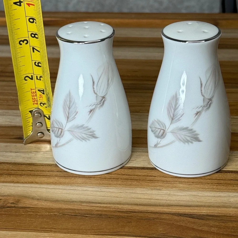 Noritake‎ PLATINUM Melrose Salt & Pepper Shakers HARD TO FIND